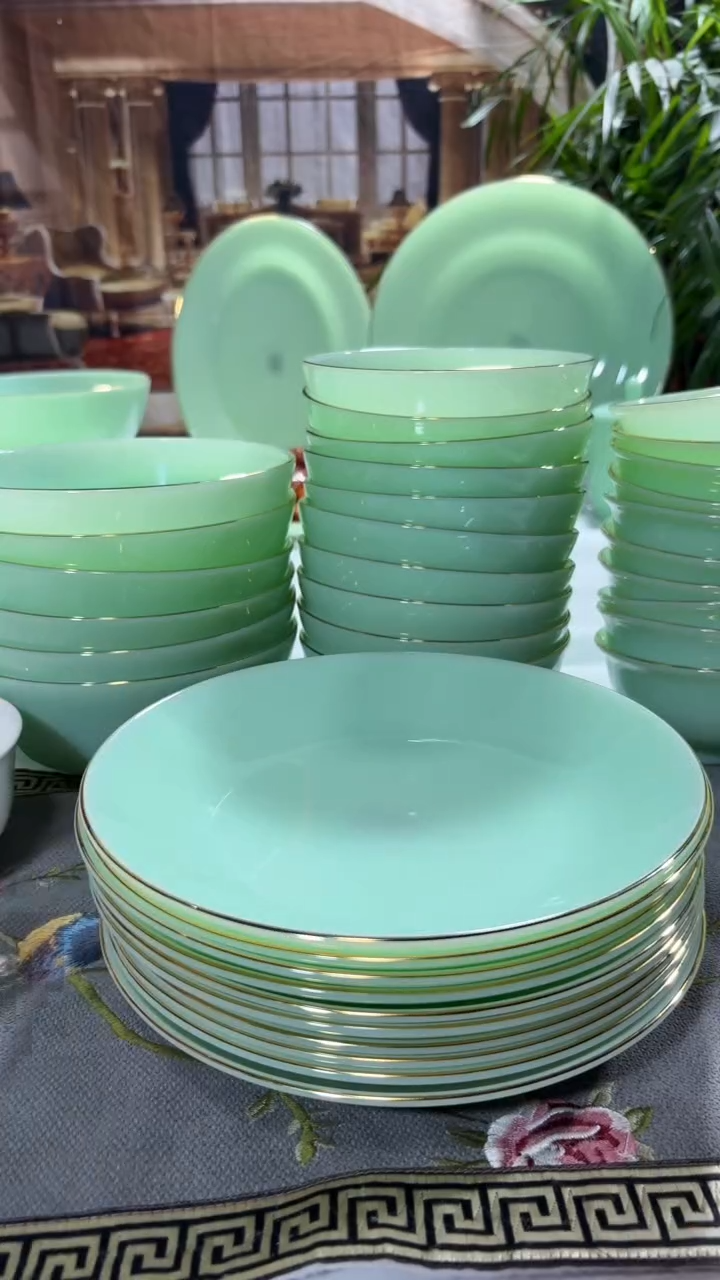 【闪购商品】..8英寸深盘10个  玉瓷【贝美】 