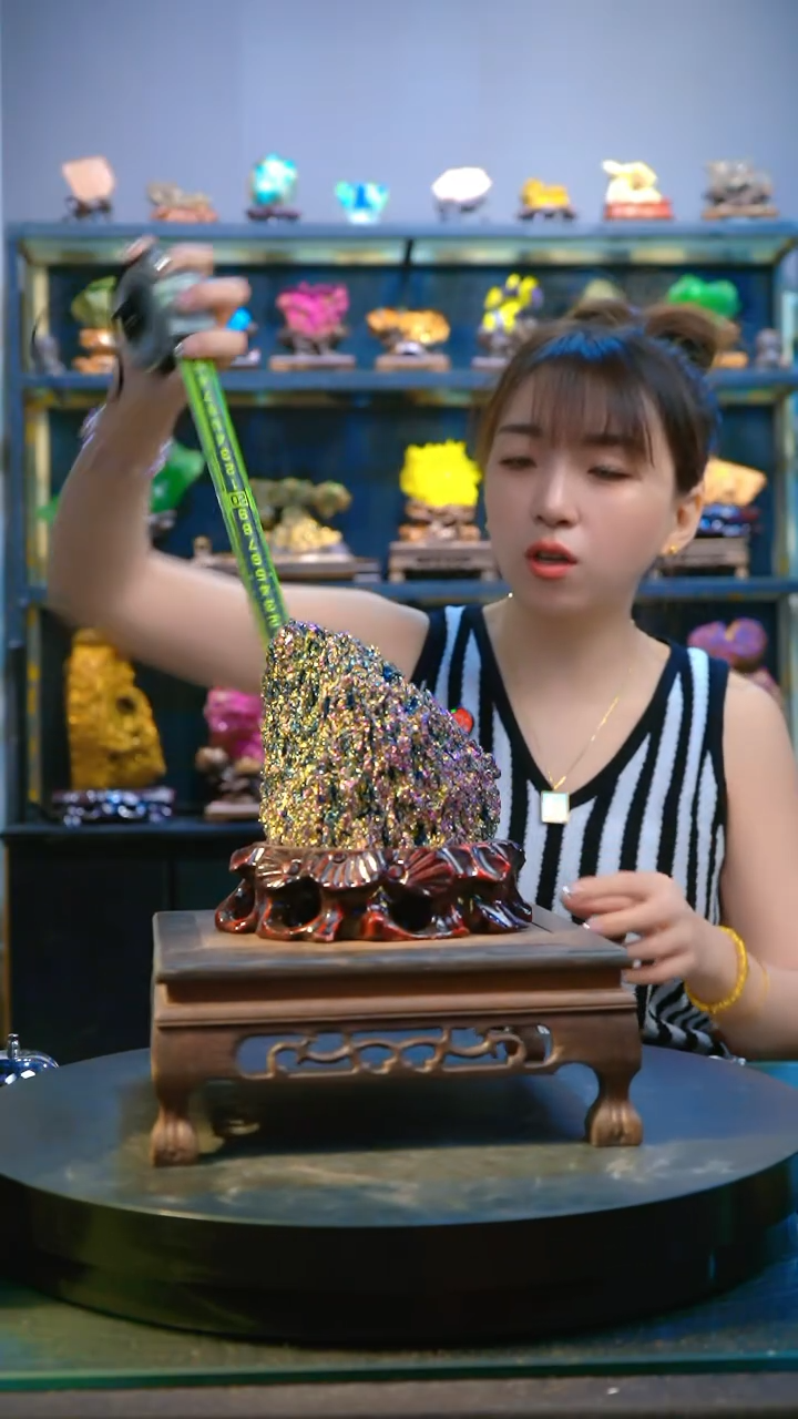 石材精品斑铜矿，石头摆件