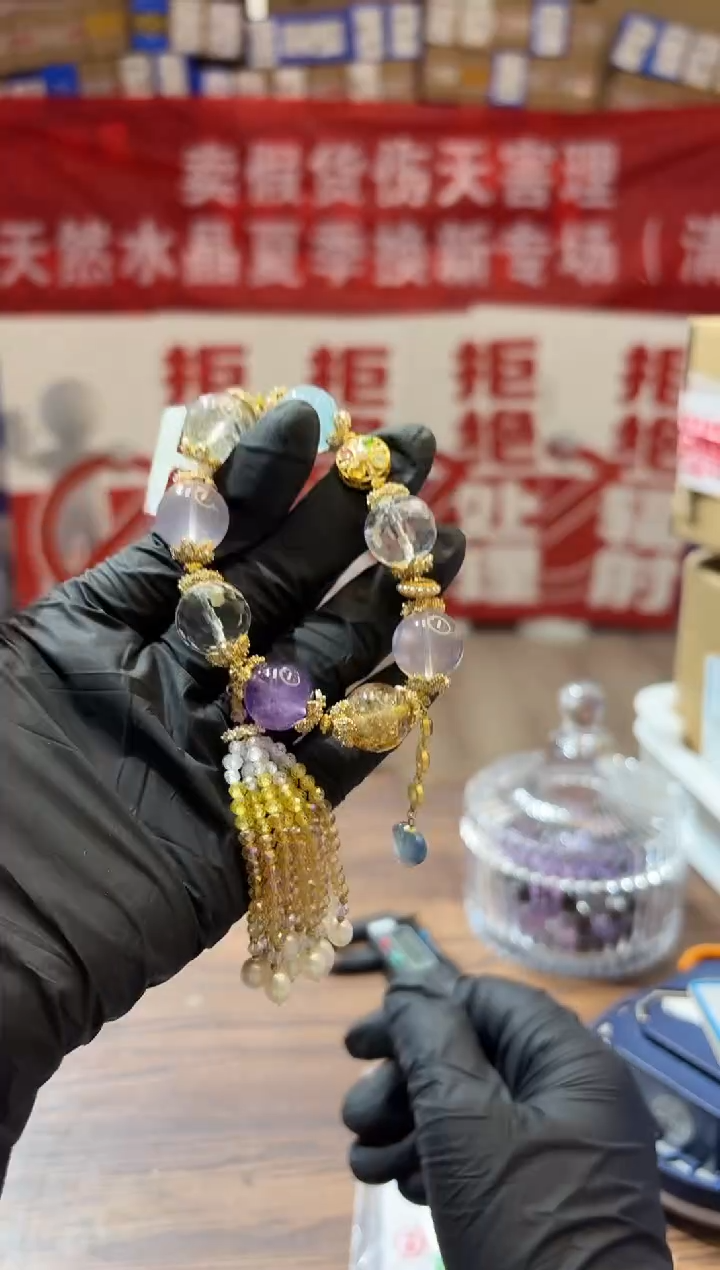 水晶手串未镶嵌NX0273水晶手串多样性发一