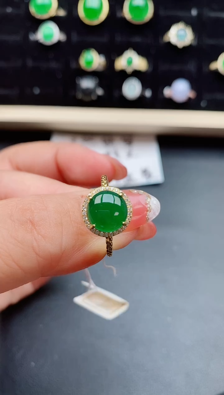 【闪购商品】翡翠戒指银S925镶嵌508550