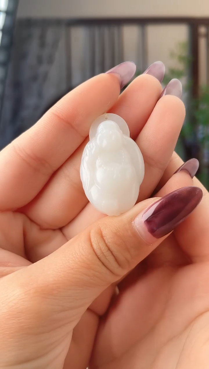 颈饰未镶嵌和田玉逍遥佛 xp