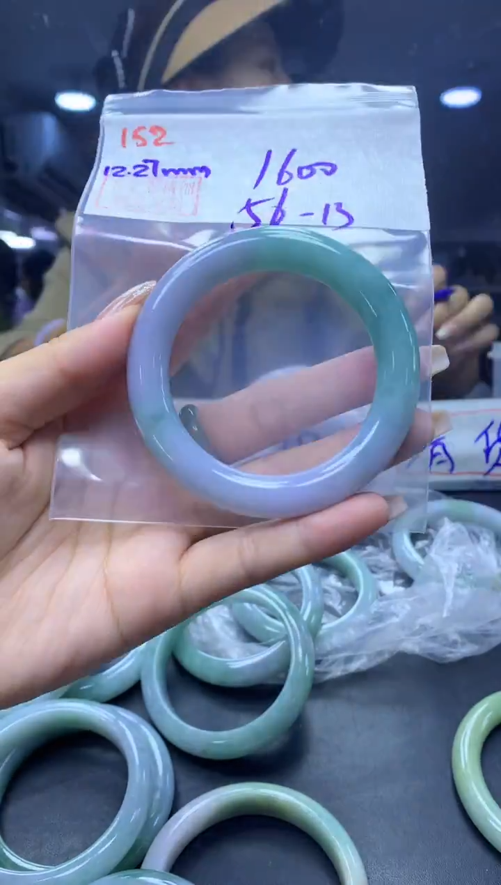 未镶嵌定制翡翠152手镯56+1600元+拍一发一