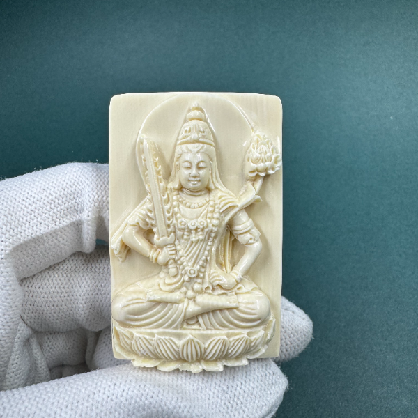 E6561天然猛犸牙雕刻件 支持鉴定 假一罚四