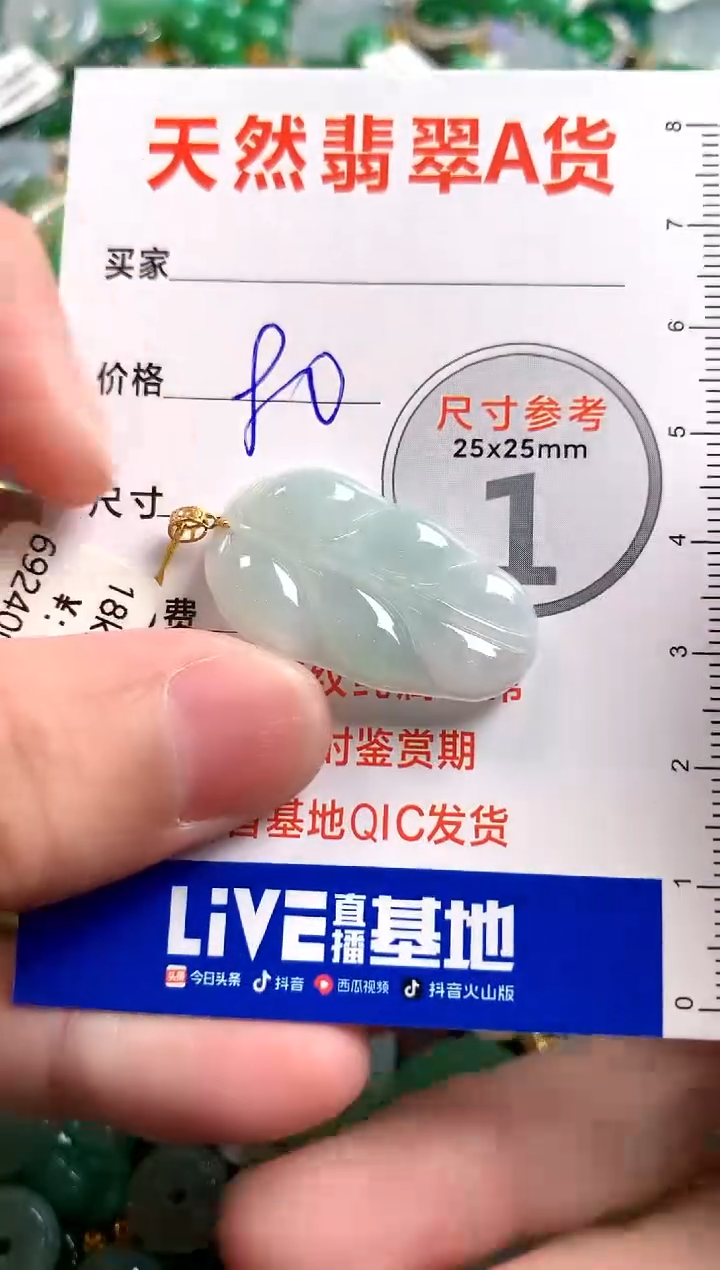 【闪购商品】翡翠颈饰18K金镶嵌13003457