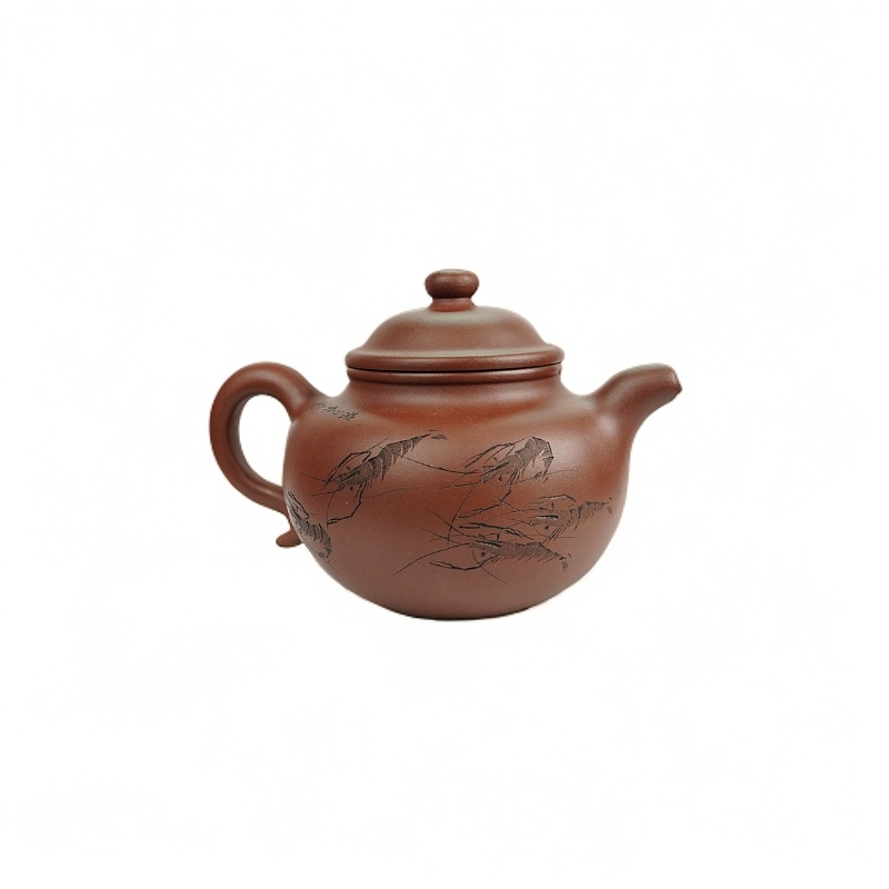 精美紫砂大亨莲子壶原矿紫砂泥全手工雕刻纯手工大容量圆壶紫砂壶