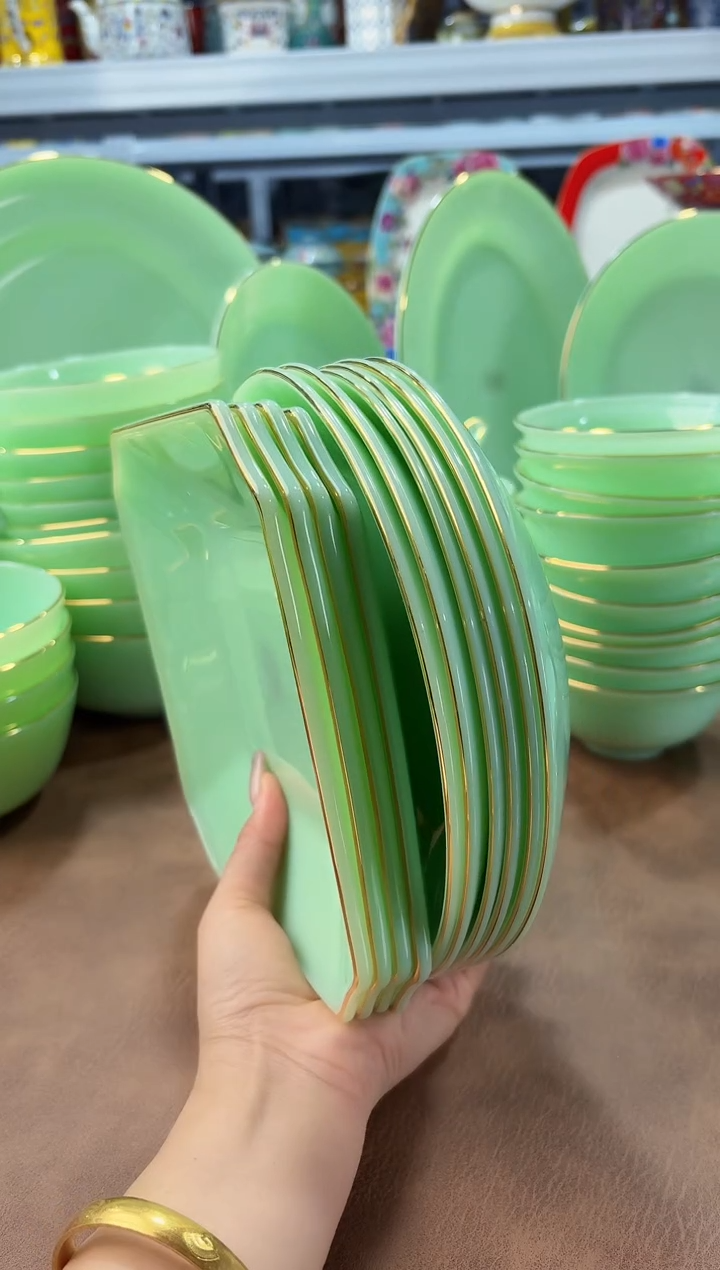 玉瓷8英寸深盘6个7.5英寸方盘4只