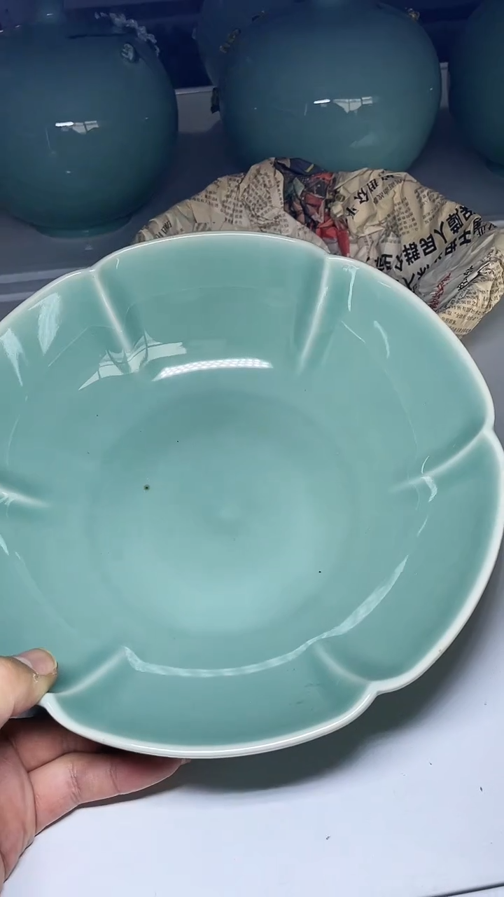 【闪购商品】大汤碗 特价 微瑕 慧仙青瓷 