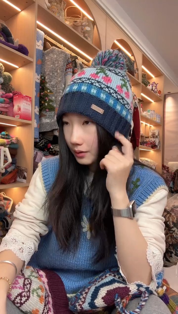 羊毛美利奴蓝色樱桃翻遍