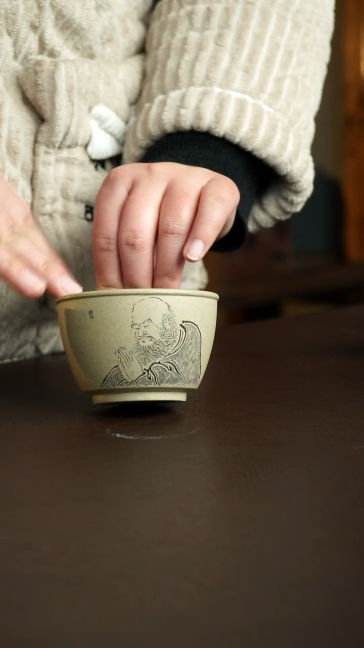 茶杯紫砂21号 特惠达摩杯 宜兴紫砂原矿作品