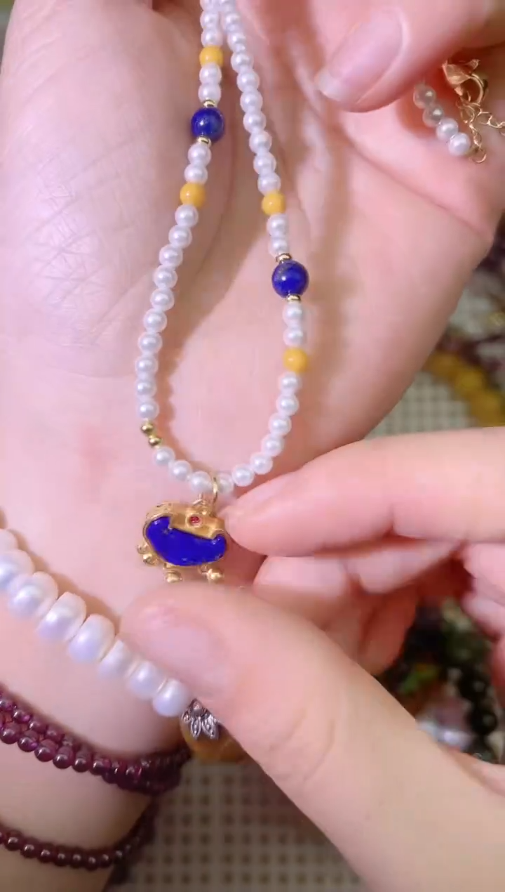 【闪购商品】青金石颈饰未镶嵌多样性发拍一发一