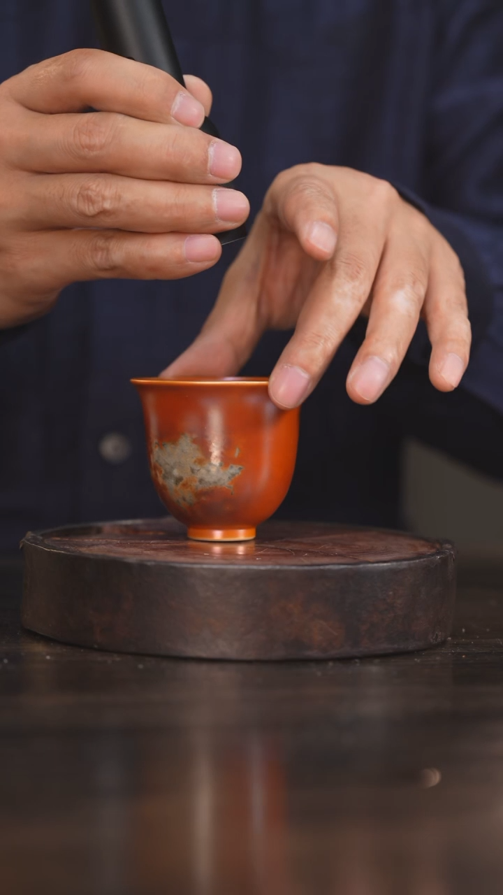 【闪购商品】杯113柴房陶瓷丨金红落灰单杯