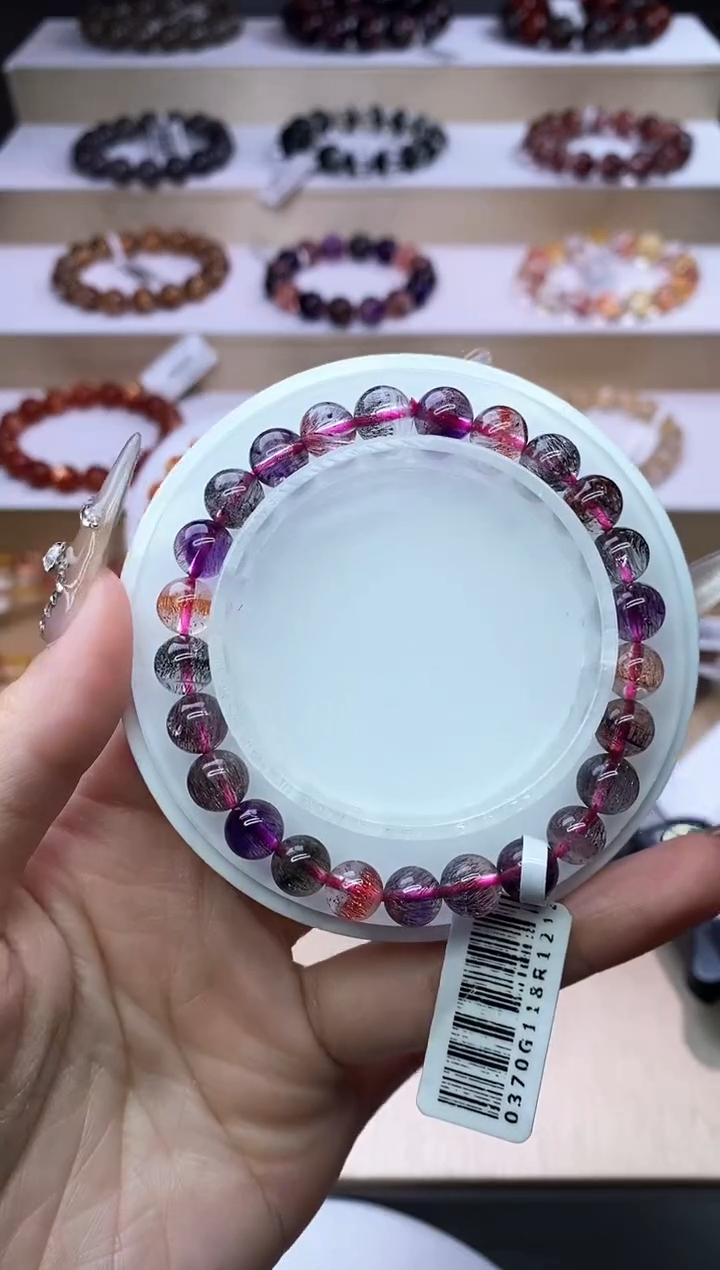 【闪购商品】水晶手链未镶嵌黑加仑超七单圈7m+