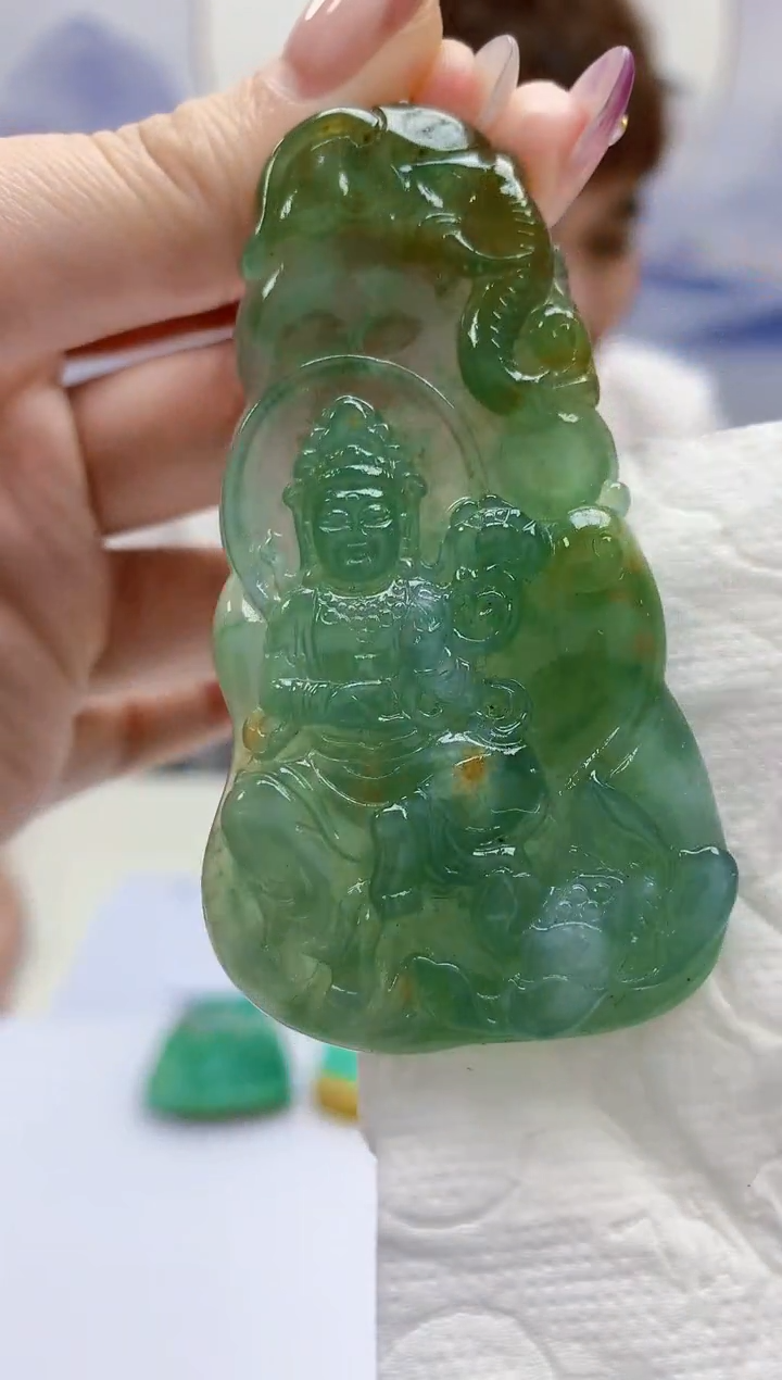 定制翡翠未镶嵌4868jw-毛货挂件67