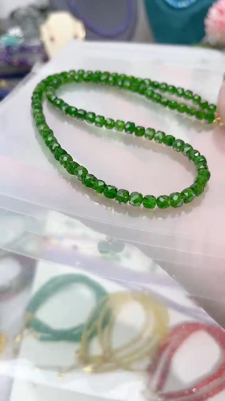 【闪购商品】透辉石项链银S925镶嵌699