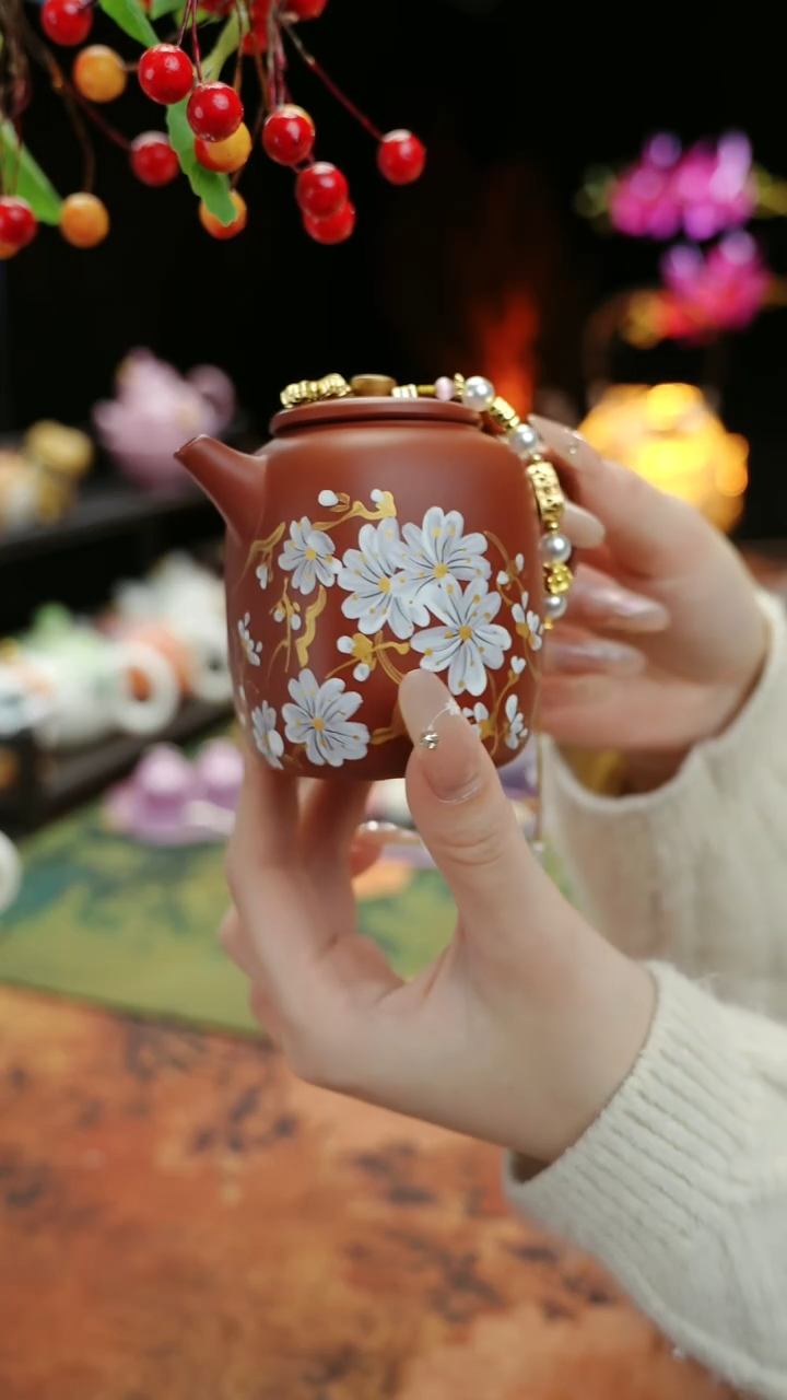 【闪购商品】紫砂手绘小雏菊+滴流