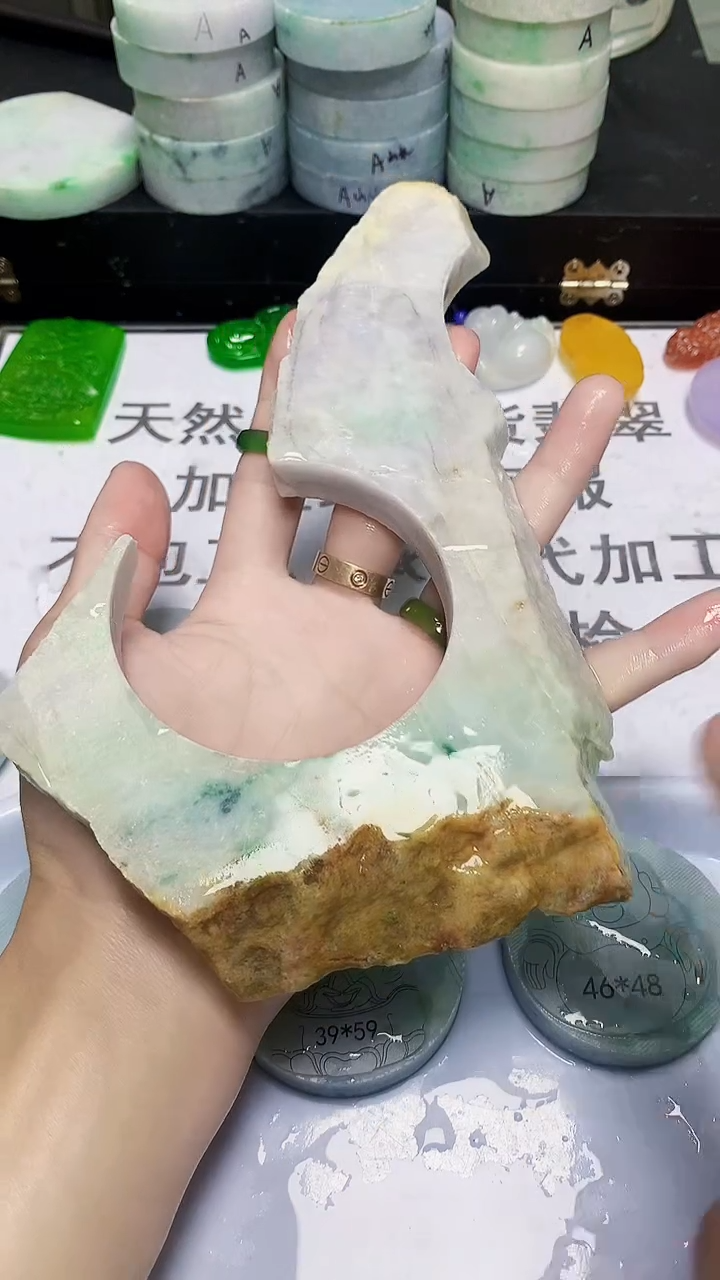 翡翠裸石缅甸天然翡翠A货807