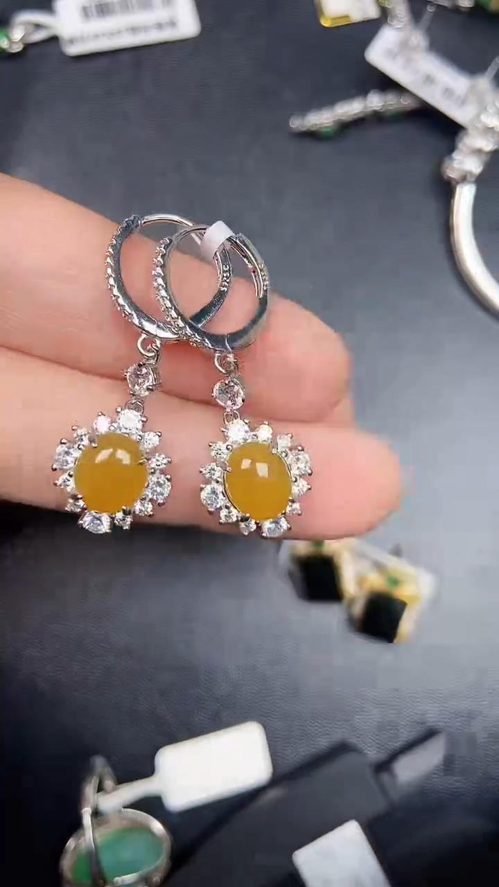 银S925镶嵌戒指翡翠2190