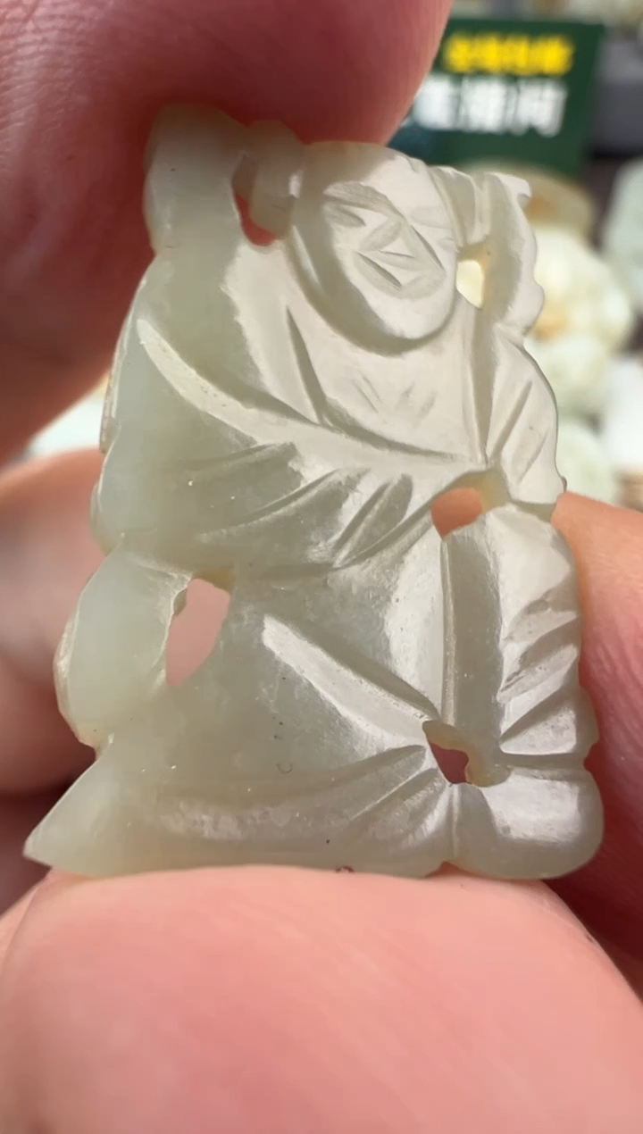 和田玉清代和田玉人物玉璧