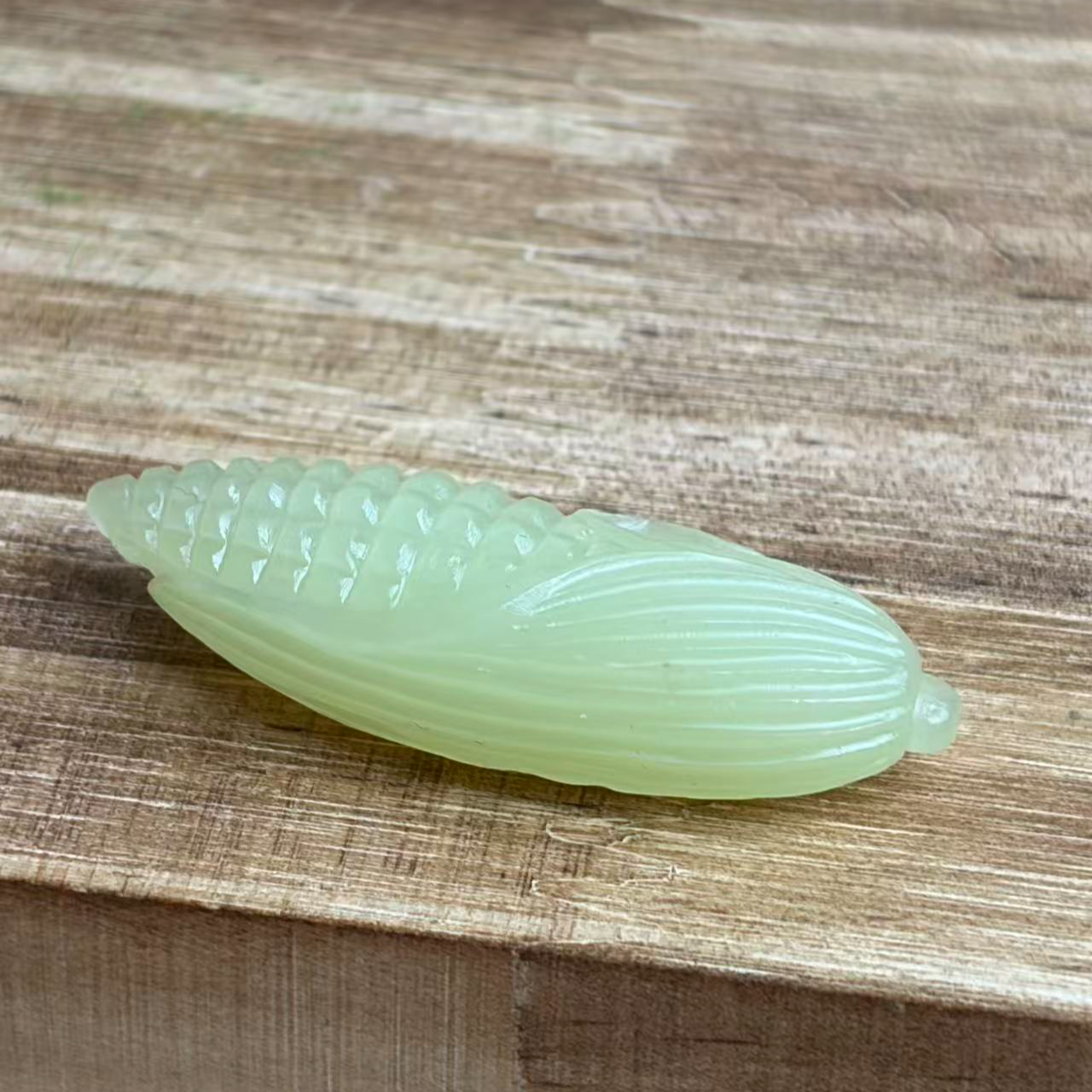 和田玉黄口玉米挂件S030