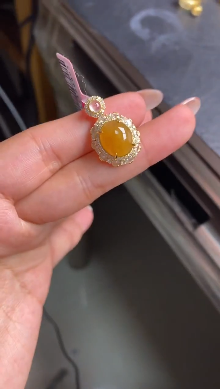 银S925镶嵌戒指翡翠天然A货翡翠