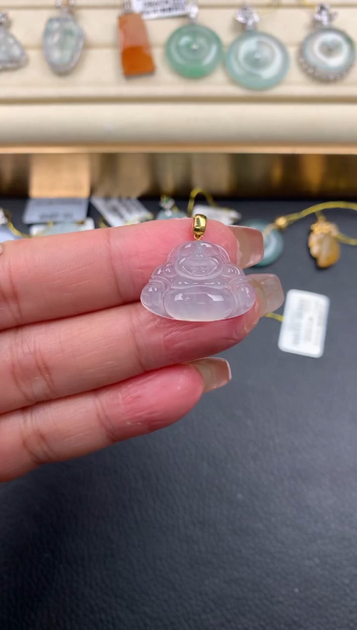 【闪购商品】翡翠颈饰18K金镶嵌D751       