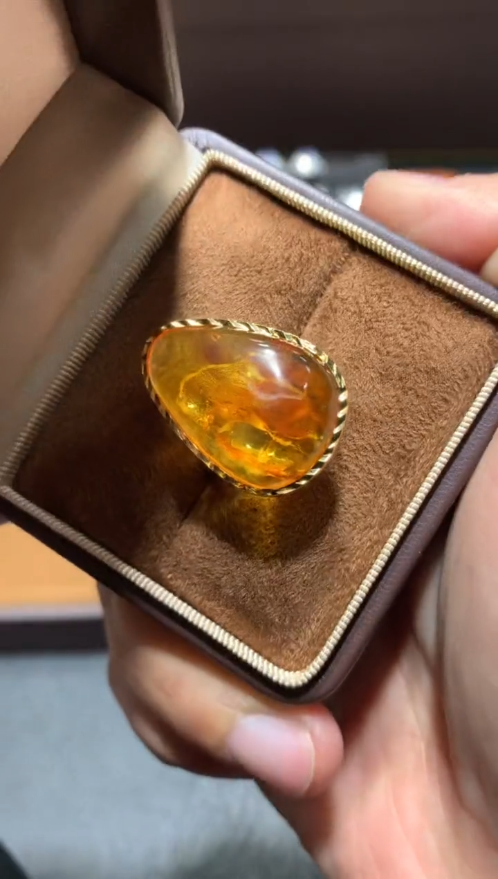 未镶嵌琥珀戒指F140【多样性发其一】