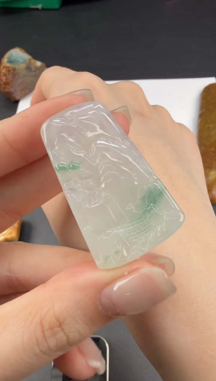 吊坠(不含链)未镶嵌翡翠翡翠饰品-74
