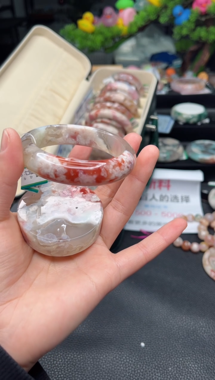 石英质玉未镶嵌手镯57圈口（赠送镯心）3S9451