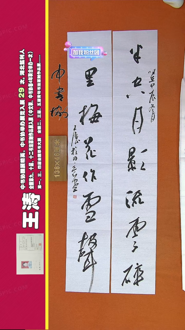 【闪购商品】书法9D王涛书法作品
