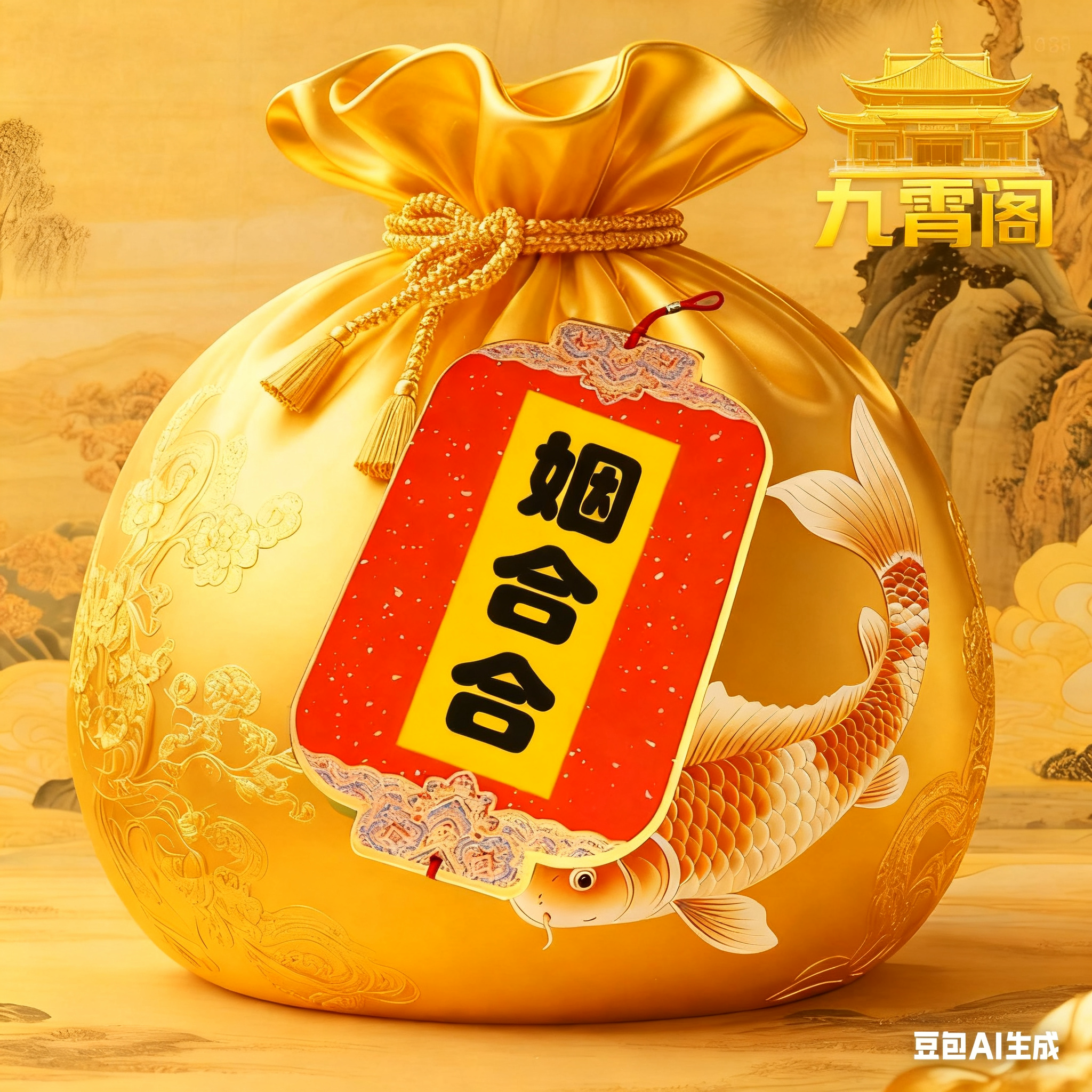 8号姻1缘合合【九阁】生肖挂饰福袋