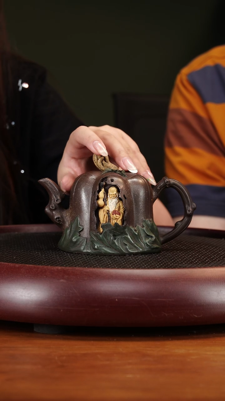 茶壶紫砂88CYL佛手 老紫泥300cc