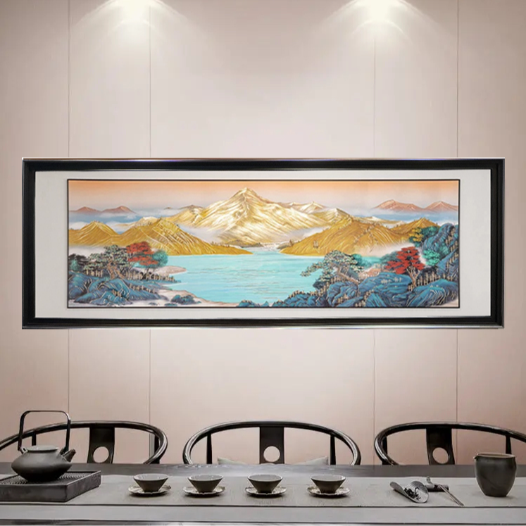 手工铜版画《金山聚宝盆》2