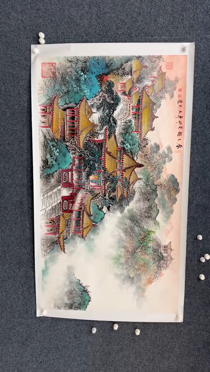 【闪购商品】国画1.23-王夫怀-六尺山水-247