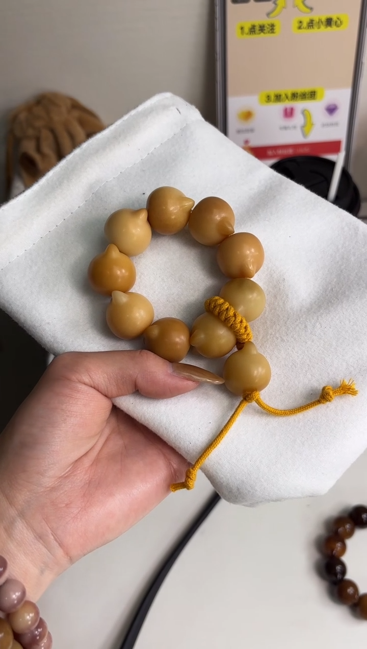 手串菩提根/象牙果沐b40干磨猫猫头23mm手捻