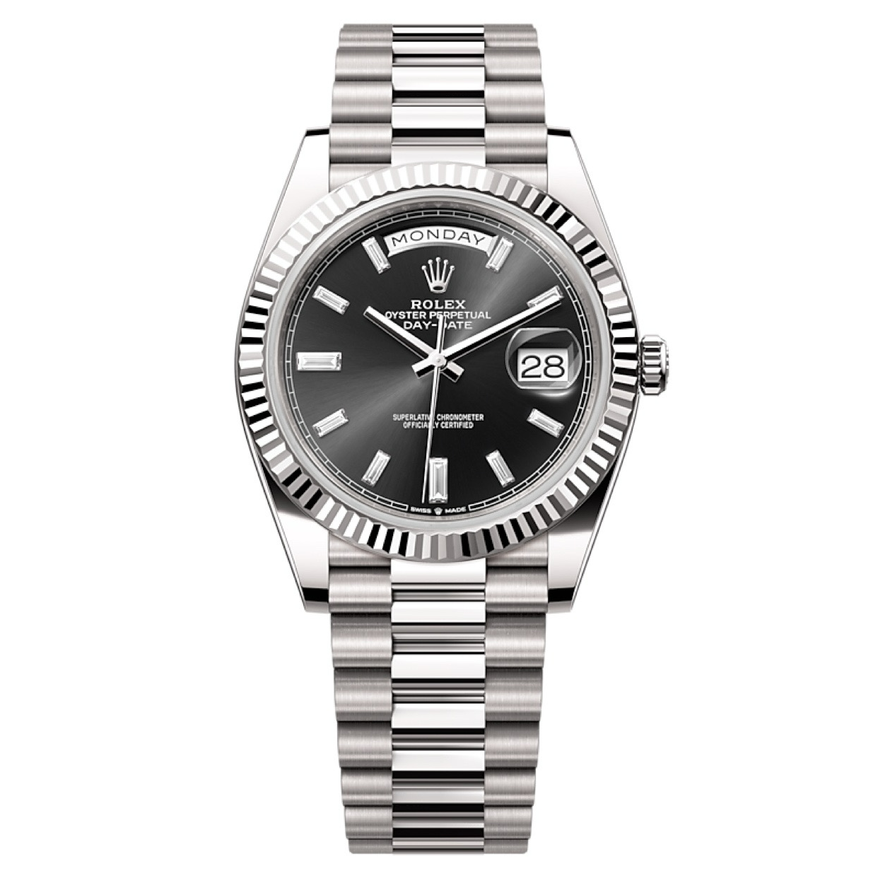 99新 Rolex/劳力士 哈奢馆/潮人/劳力士/白金黑冰糖228239/23全套