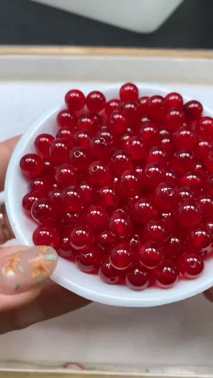 未镶嵌玛瑙手饰B557 鸽血红8mm10个9.9元