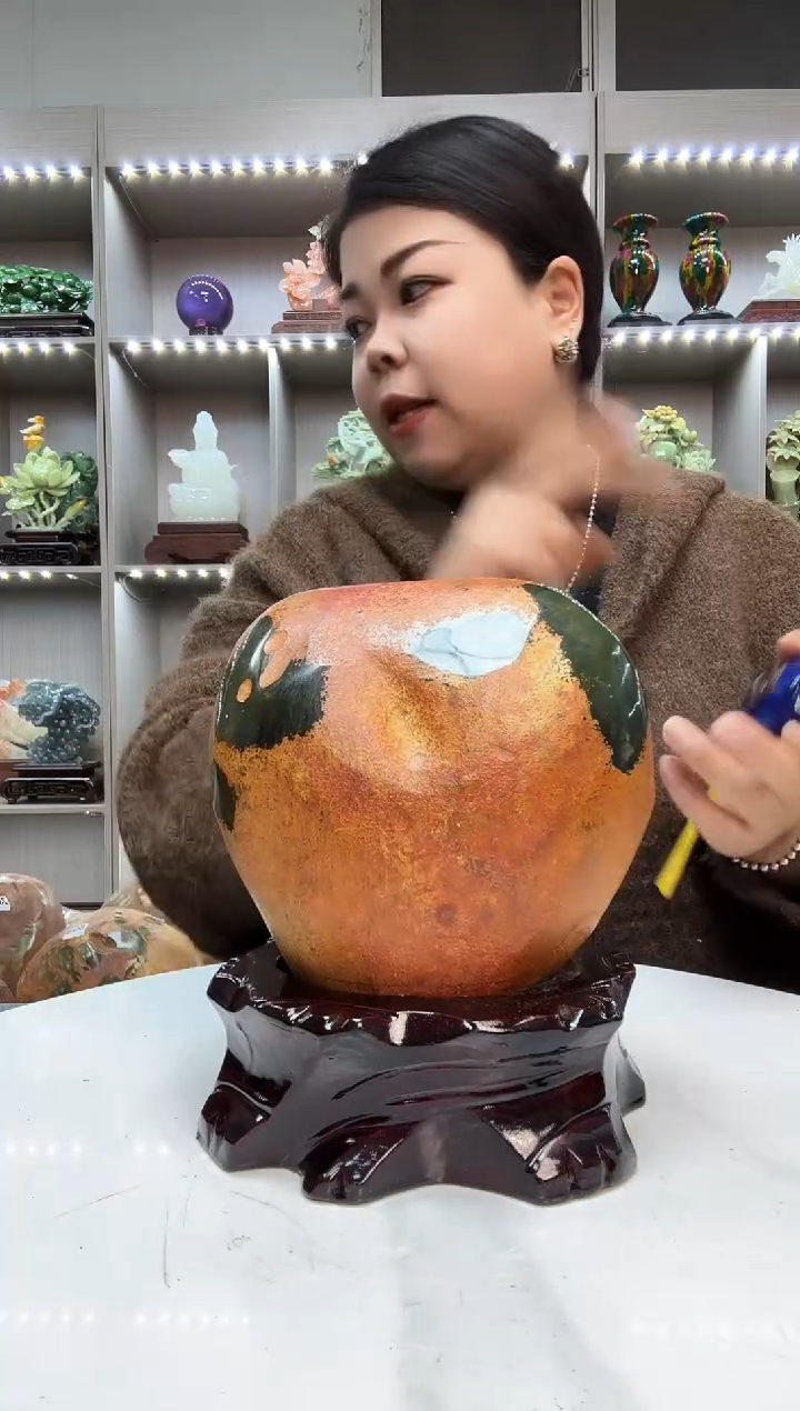 石材天然石材家居摆件办公室客厅玄关高档摆件