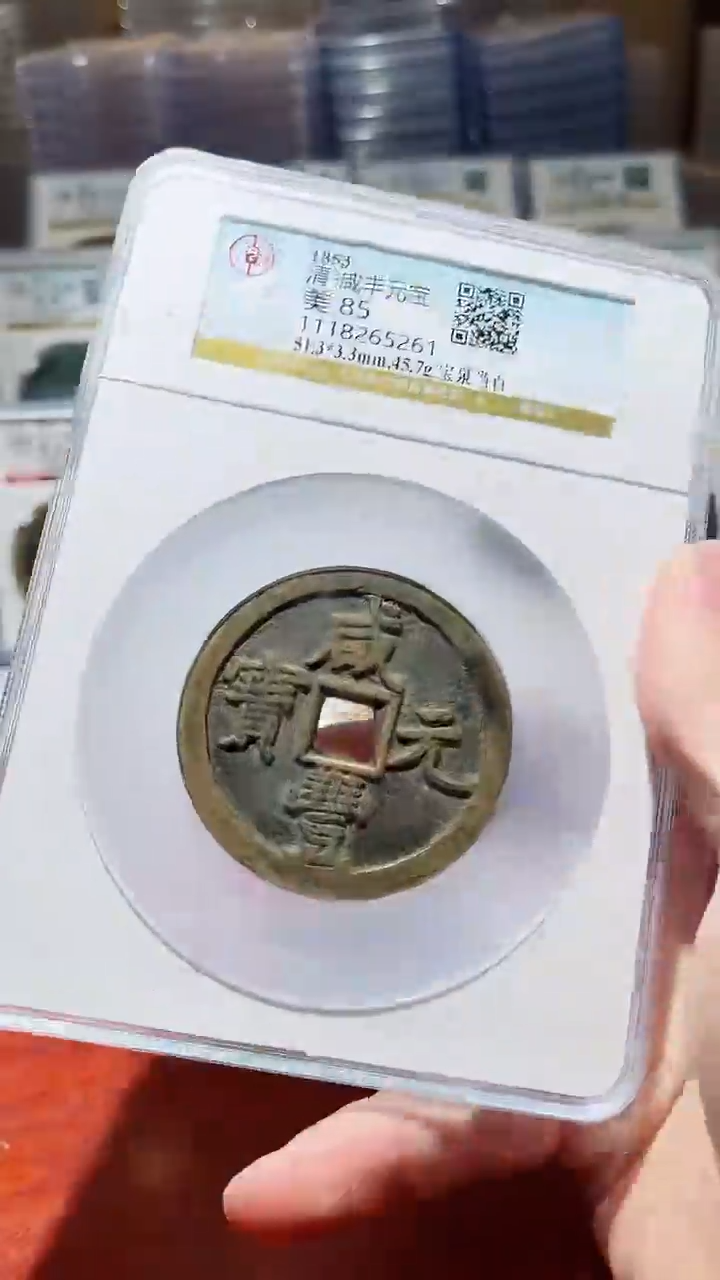 【闪购商品】铜公博85分咸丰元宝宝泉当百一枚