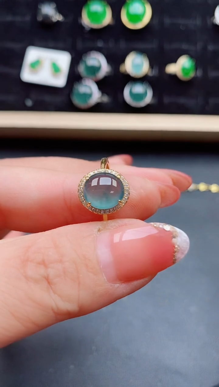 【闪购商品】翡翠戒指银S925镶嵌1212