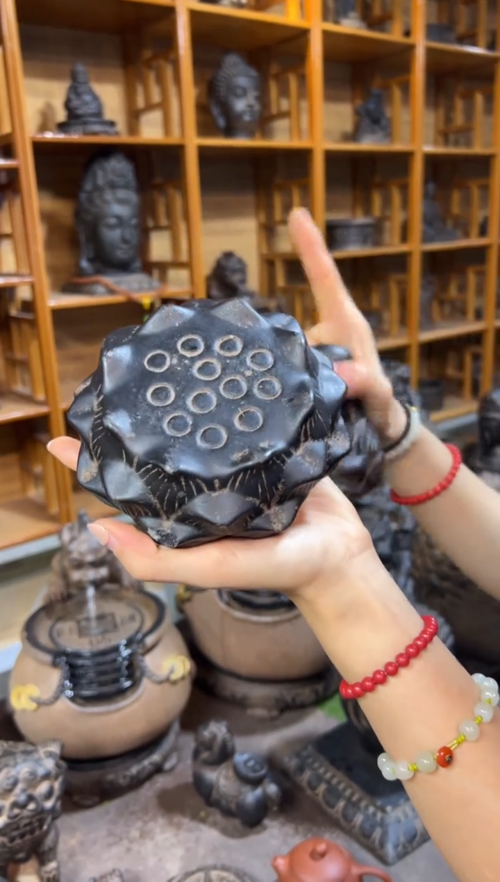 陶土莲蓬实心底座