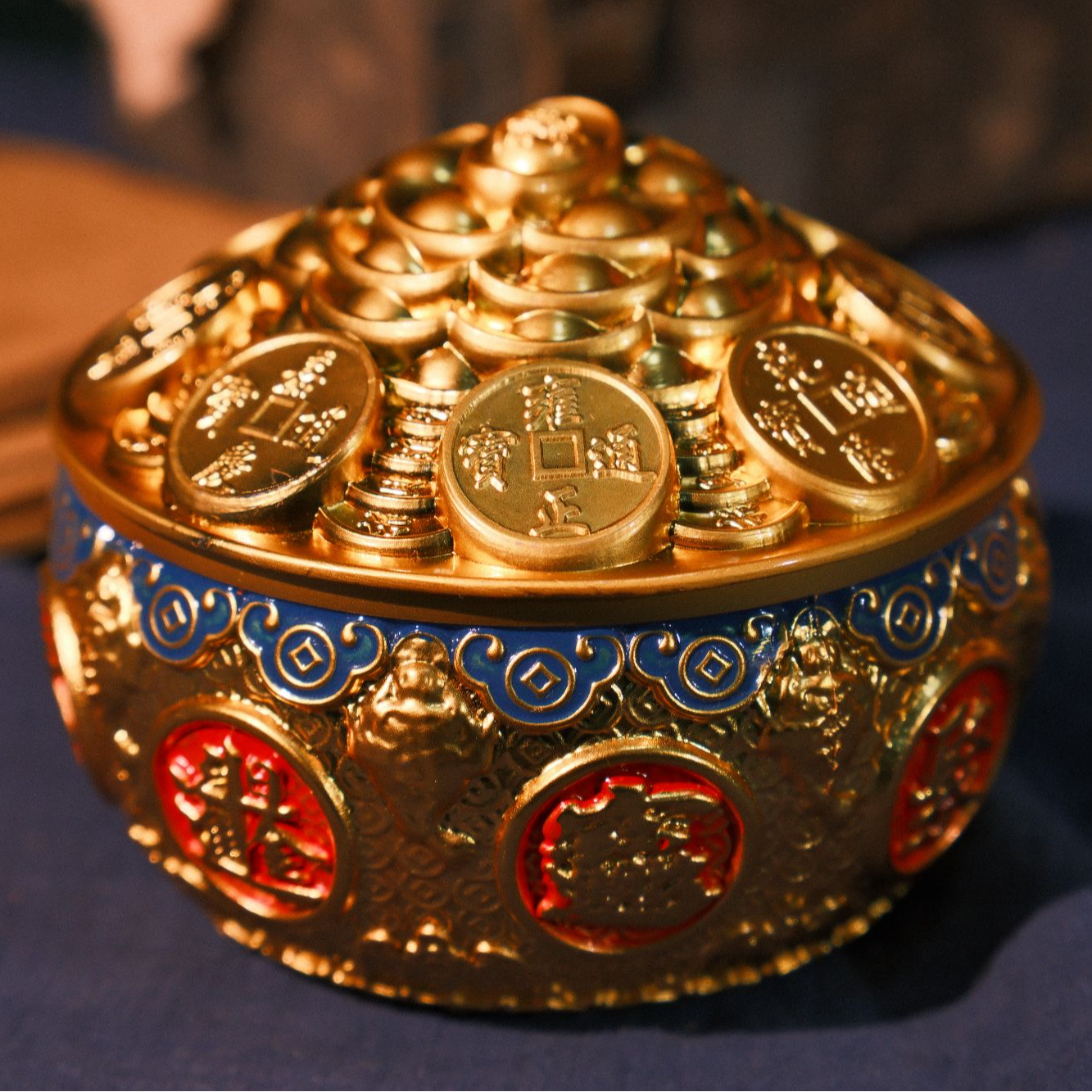 （带盒）聚宝盆 ZY016 家用客厅店铺招财装饰工艺品摆件