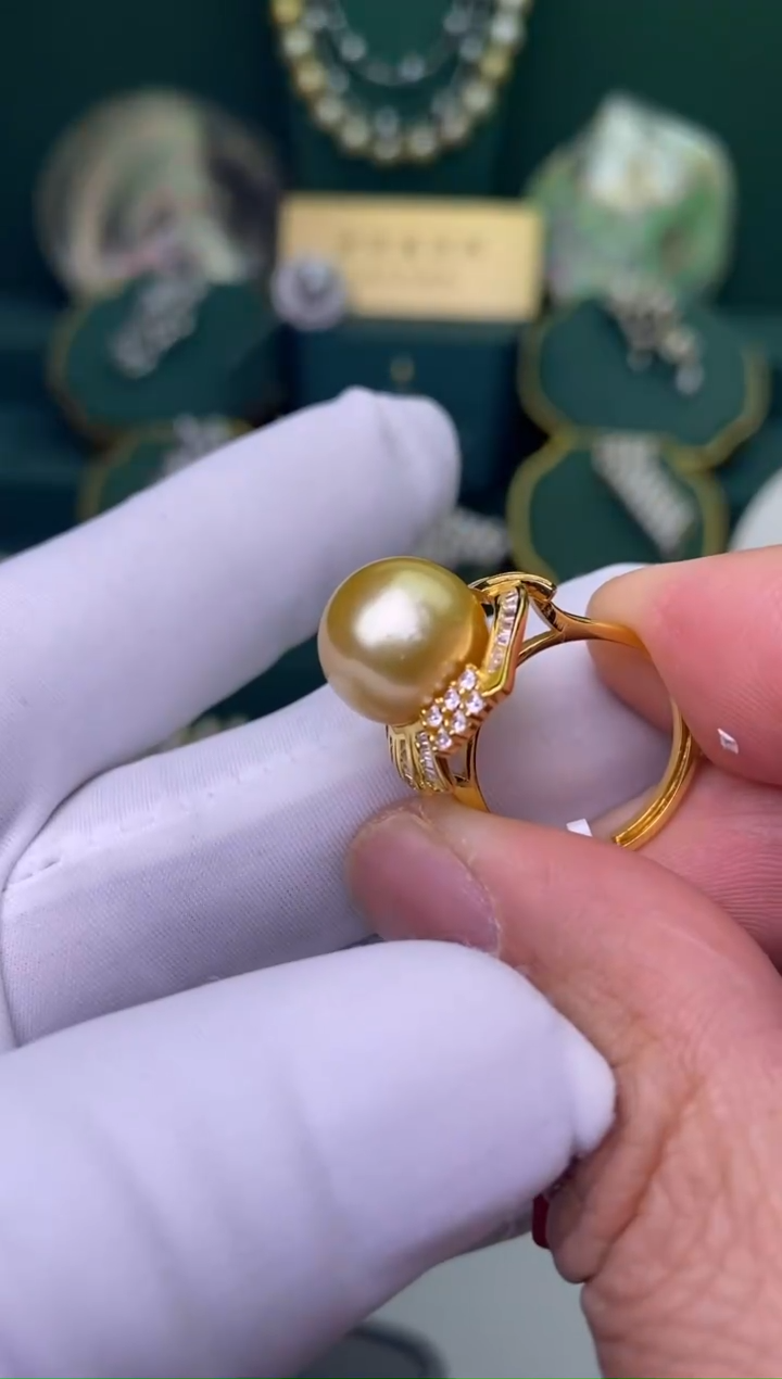 【闪购商品】海水珍珠戒指银S925镶嵌12-13