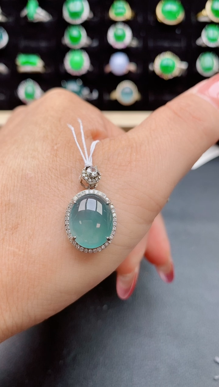 【闪购商品】翡翠吊坠(赠链)银S925镶嵌321321