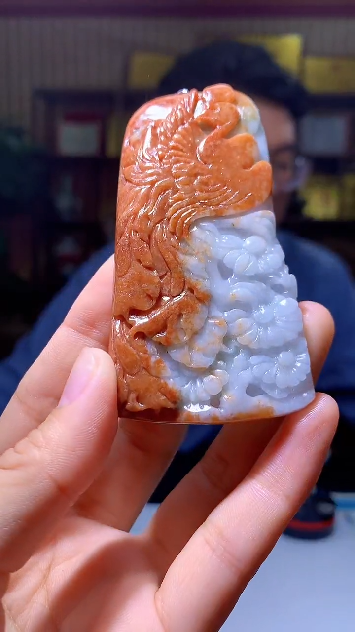 定制翡翠未镶嵌1071hm-毛货挂件40