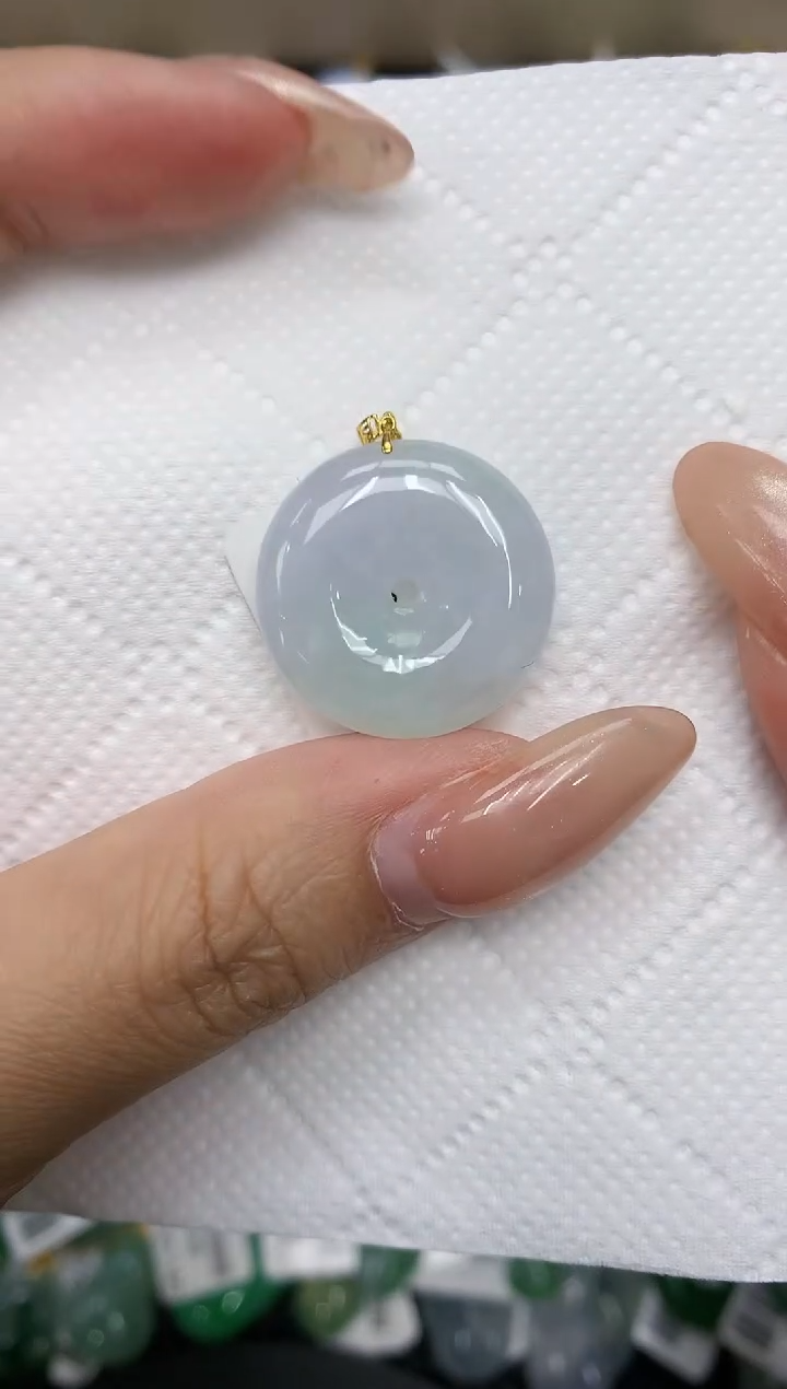 颈饰18K金镶嵌翡翠货百元以下同包裹多件发出的只收取一单运费