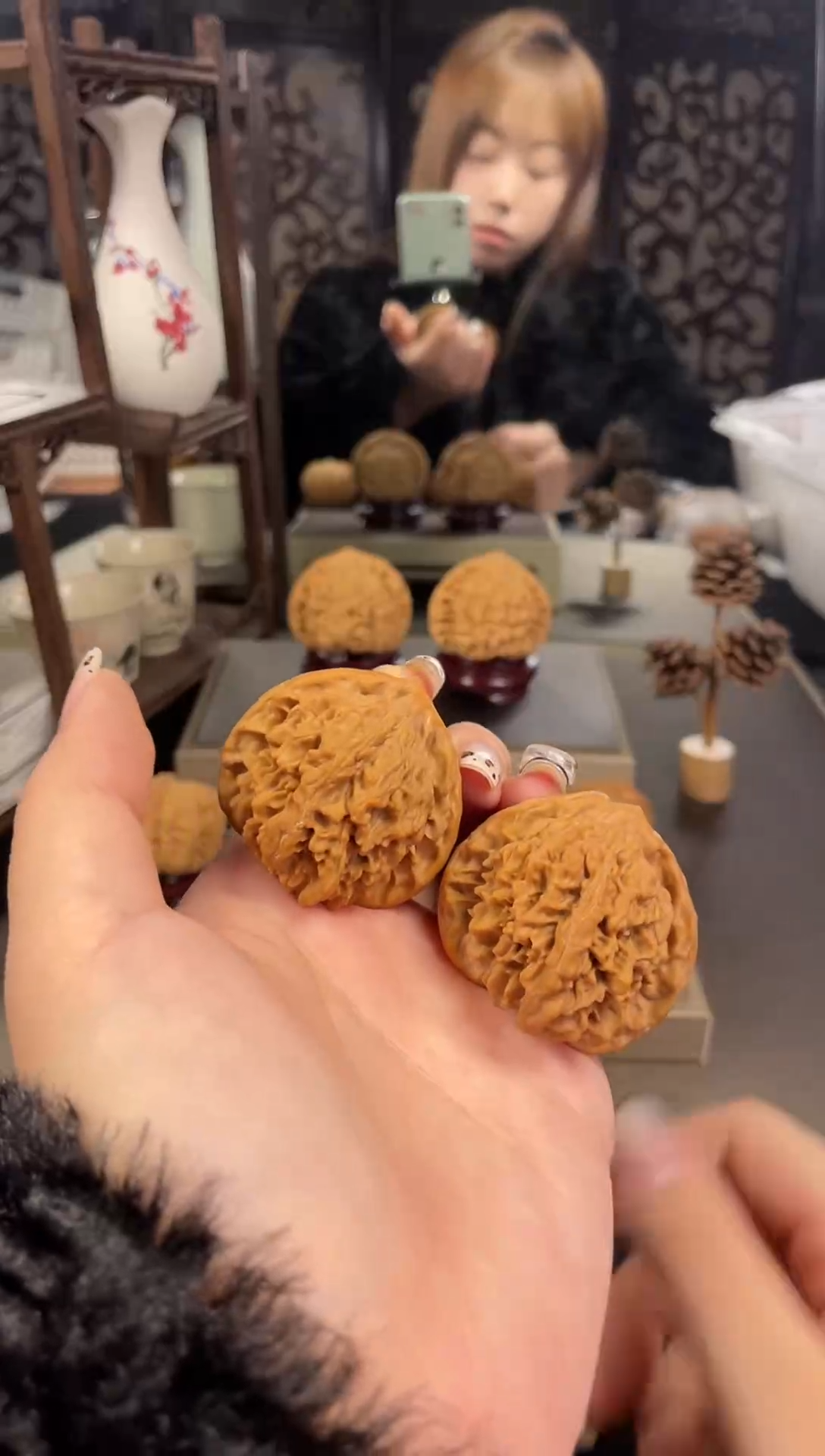 【闪购商品】文玩核桃把件皇冠43尺-3