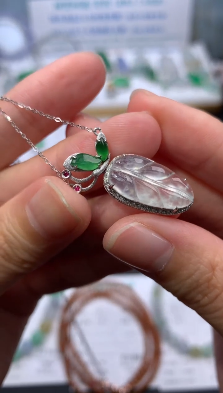 【闪购商品】定制翡翠18K金镶嵌模式推广期24小时鉴赏期