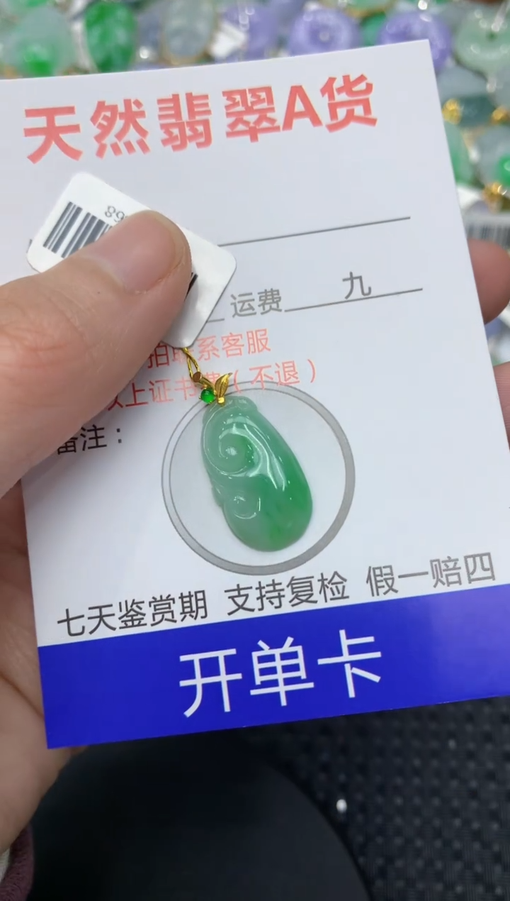 【闪购商品】翡翠颈饰18K金镶嵌1111111111