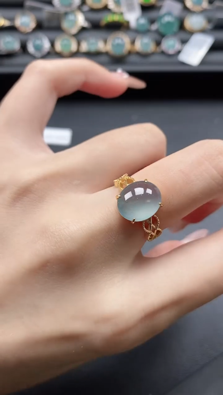 【闪购商品】翡翠戒指银S925镶嵌1111