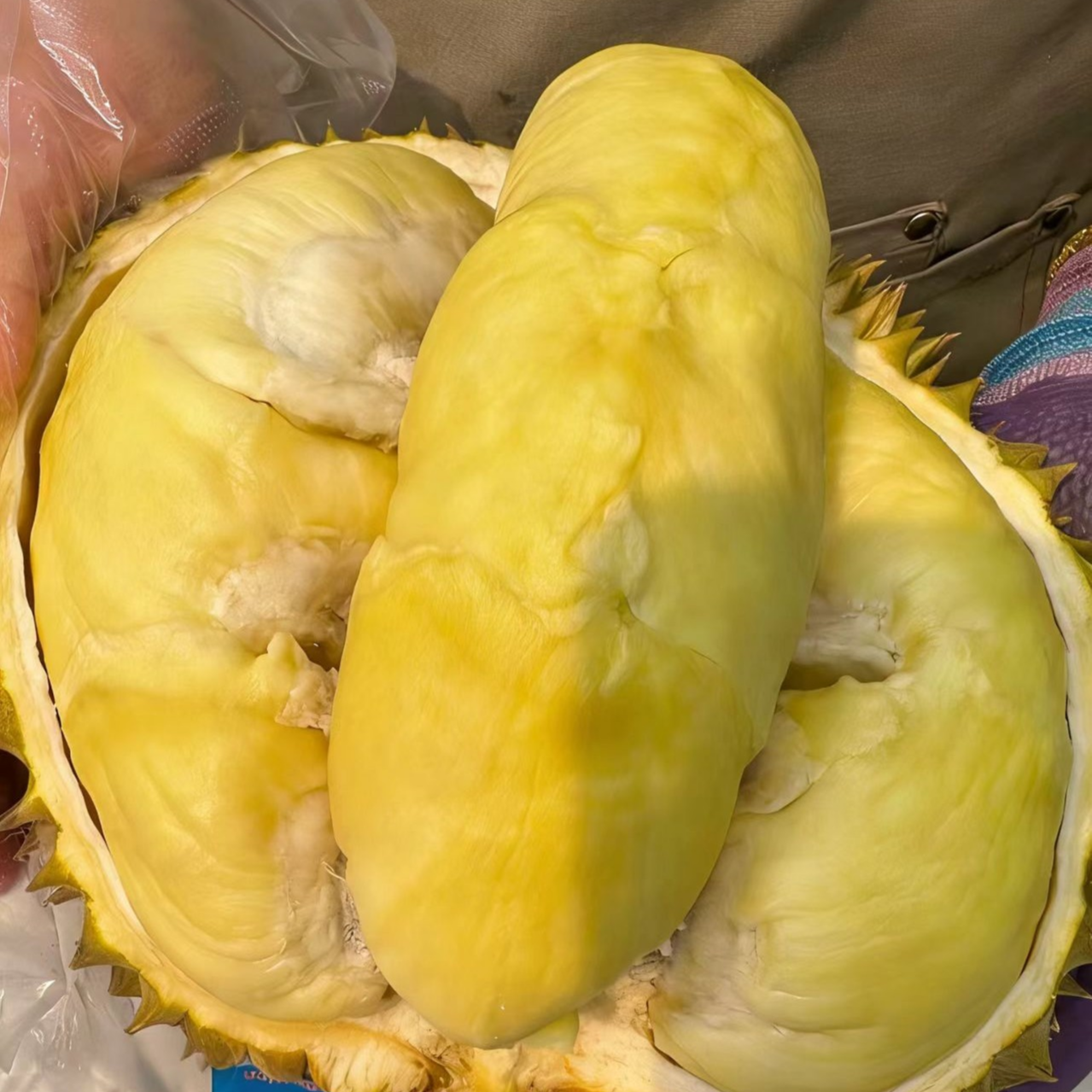 泰国树熟金枕鲜榴莲（核小肉厚）约4-4.5斤左右金枕榴莲鲜果现开金枕泰国